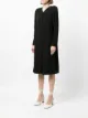 Giorgio Armani padded-shoulder silk shift dress
