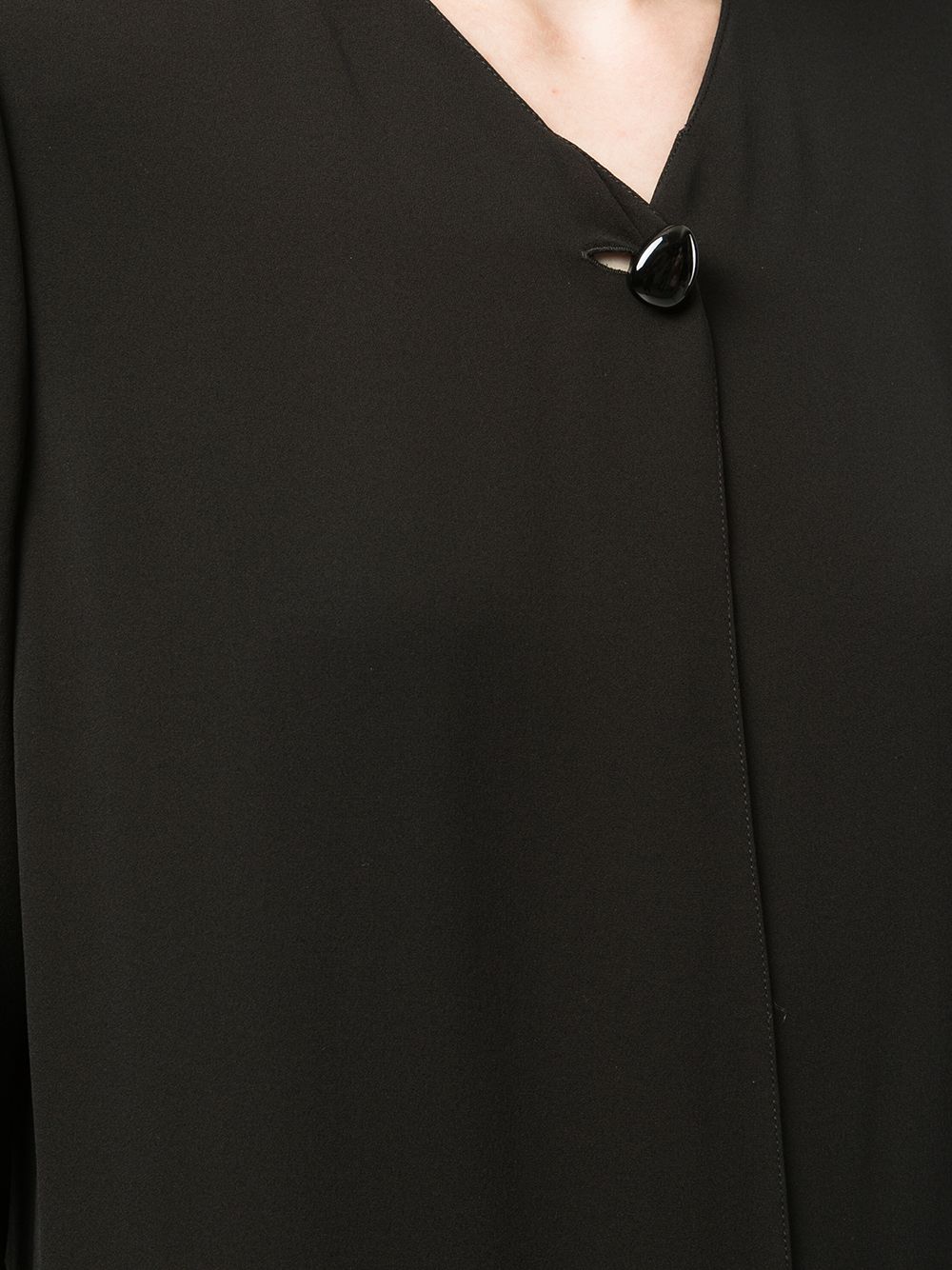 шелковое платье-трапеция с объемными плечами Giorgio Armani 171674585248