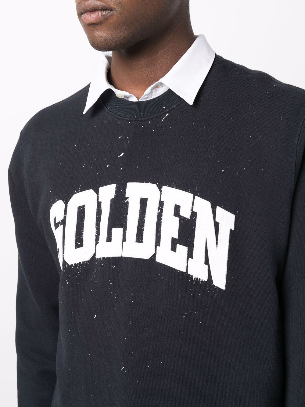 фото Golden goose painterly-print logo jumper