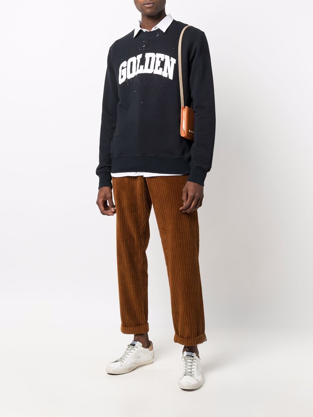 фото Golden goose painterly-print logo jumper