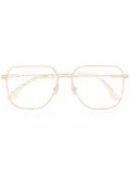 Victoria Beckham Eyewear square-frame wire glasses - Gold