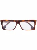 Victoria Beckham Eyewear angular rectangular-framed glasses - Brown