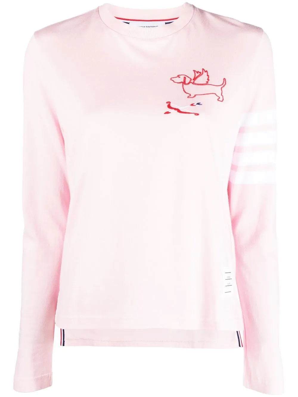 

Thom Browne Hector- 4-Bar long-sleeve T-shirt - Pink