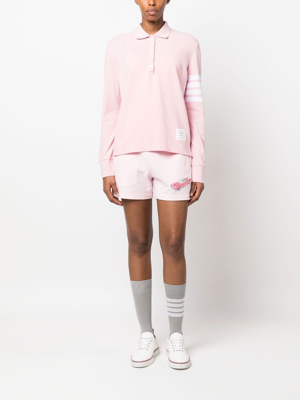 Thom Browne Poloshirt met lange mouwen - Roze