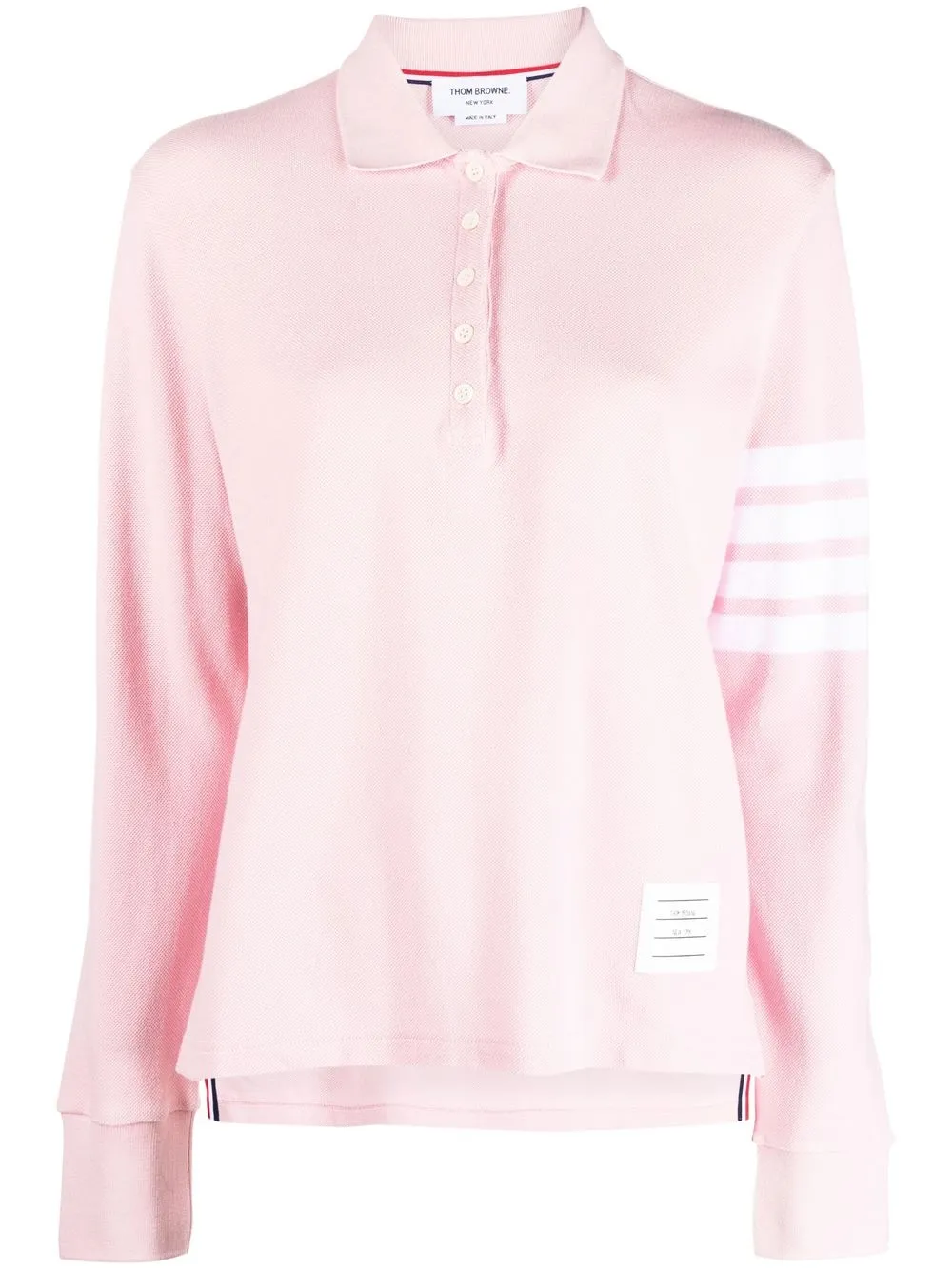 

Thom Browne Hector 4-Bar long-sleeved polo shirt - Pink