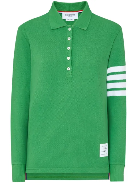Thom Browne 4-Bar long-sleeved polo top