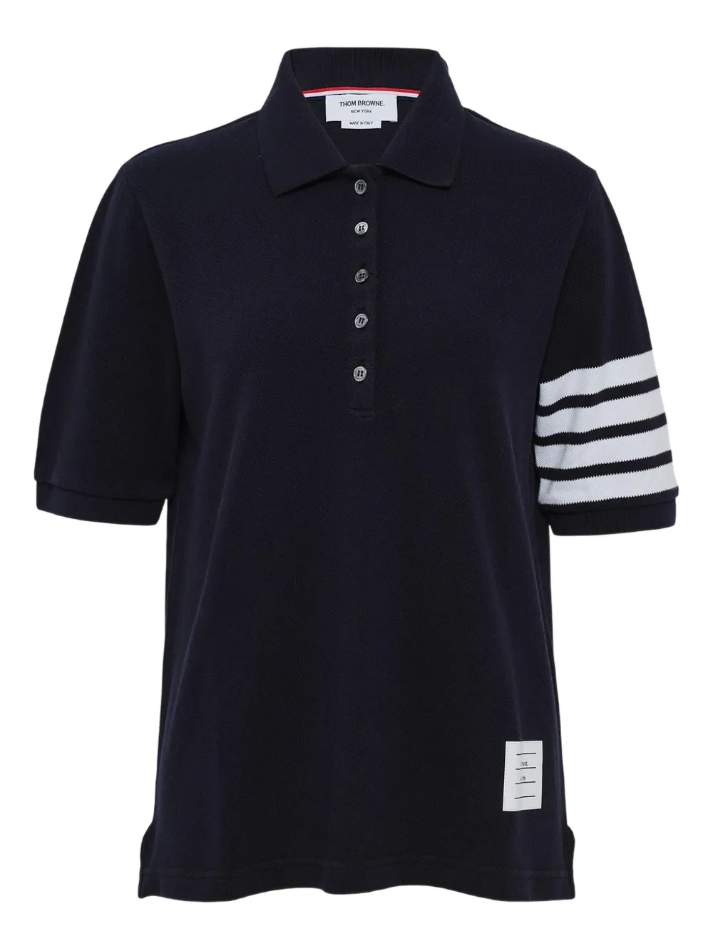 Thom Browne Poloshirt mit Streifen - Blau