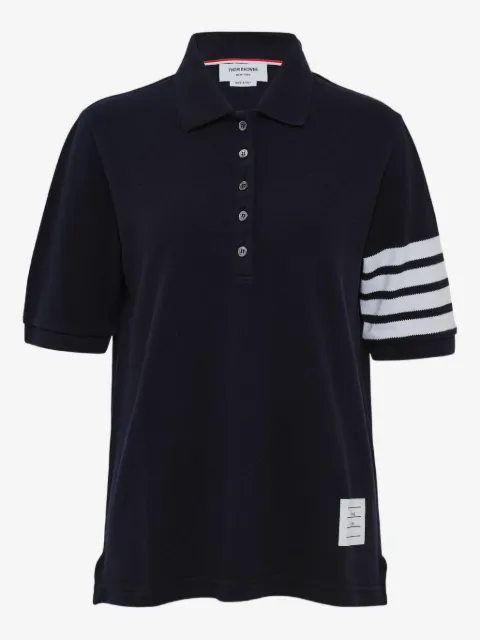 Thom Browne 4-Bar short-sleeved polo top