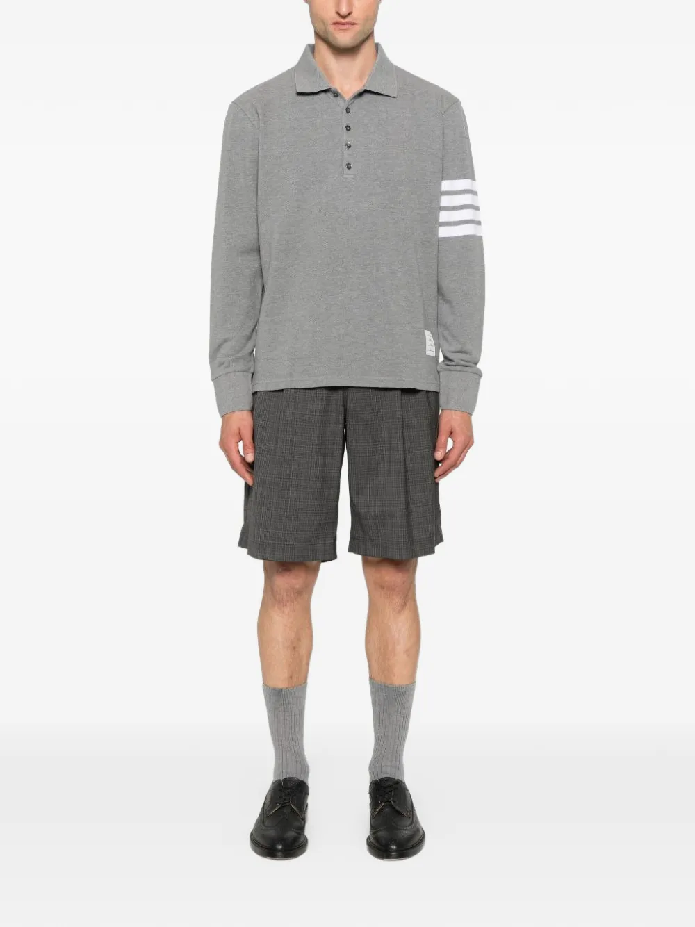 Thom Browne Poloshirt met lange mouwen Grijs