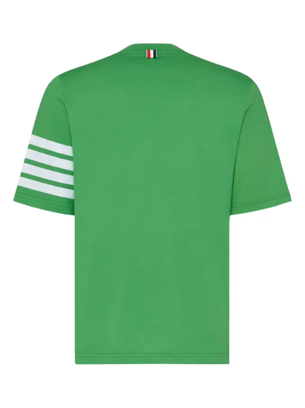 Thom Browne 4-Bar round-neck T-shirt | Green | FARFETCH
