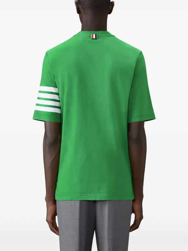 【関税込み】Thom Browne グリーン 4-Bar Tシャツ 4-Bar cotton jersey T-shirt in green - Thom Browne | Mytheresa