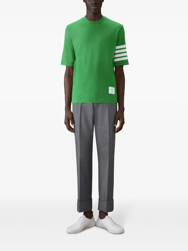 【関税込み】Thom Browne ホワイト 4-Bar ニットポロシャツ Thom Browneのオフホワイト 4-Bar 長袖ニットポロシャツがセール中