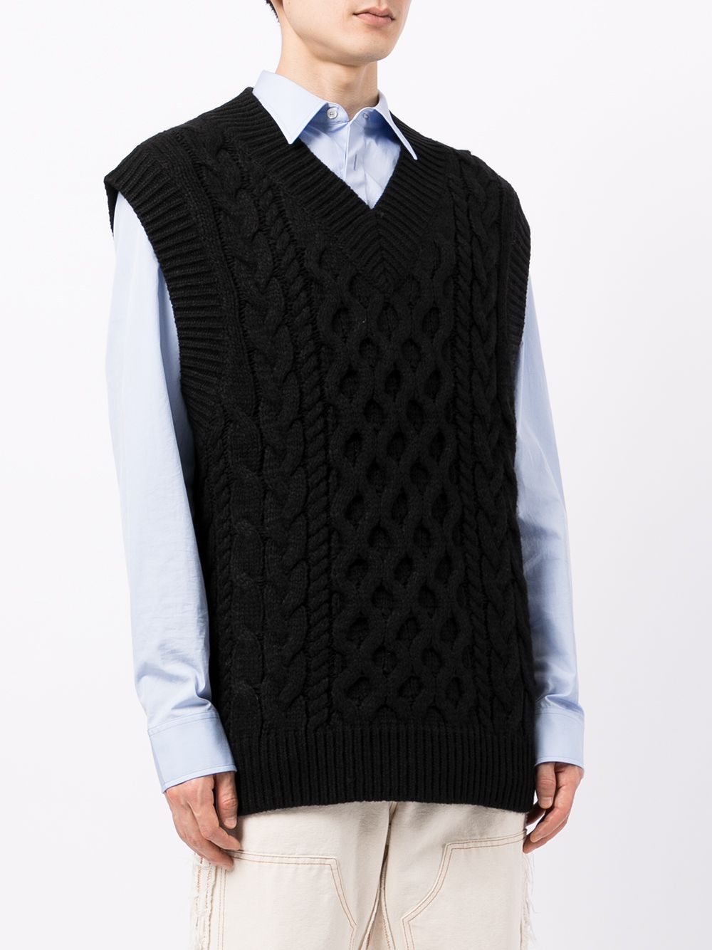 FIVE CM cable-knit V-neck Vest Top - Farfetch