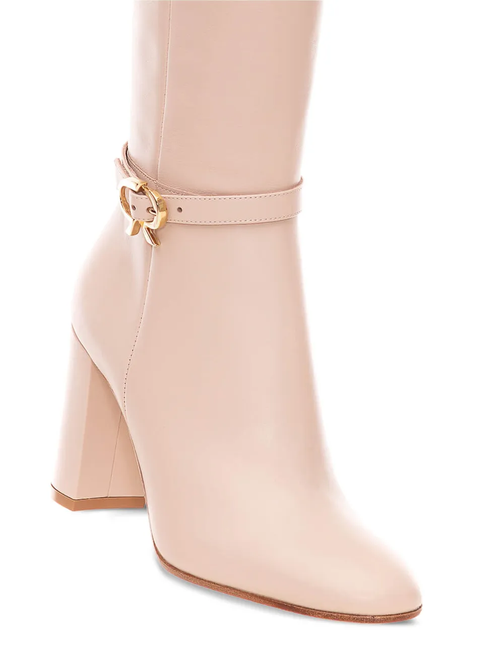 Gianvito Rossi buckle-strap leather boots Pink