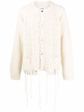 Doublet cable-knit distressed-effect Cardigan - Farfetch