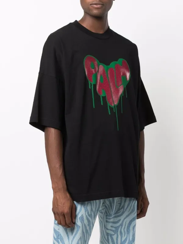 Palm Angels Spray Heart Print T-shirt 