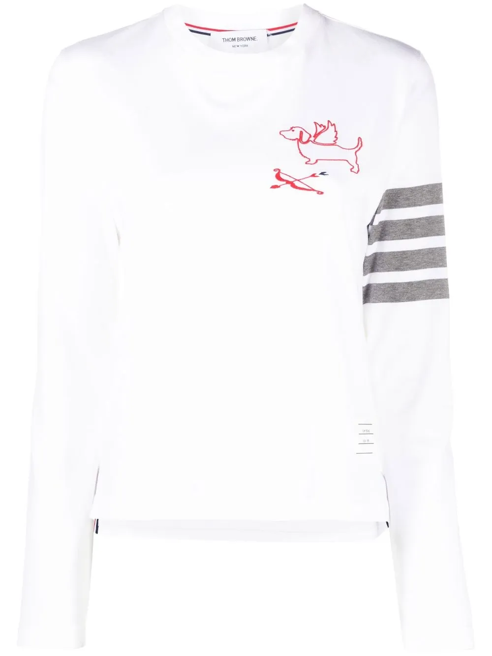 

Thom Browne Hector 4-Bar long-sleeve T-shirt - White