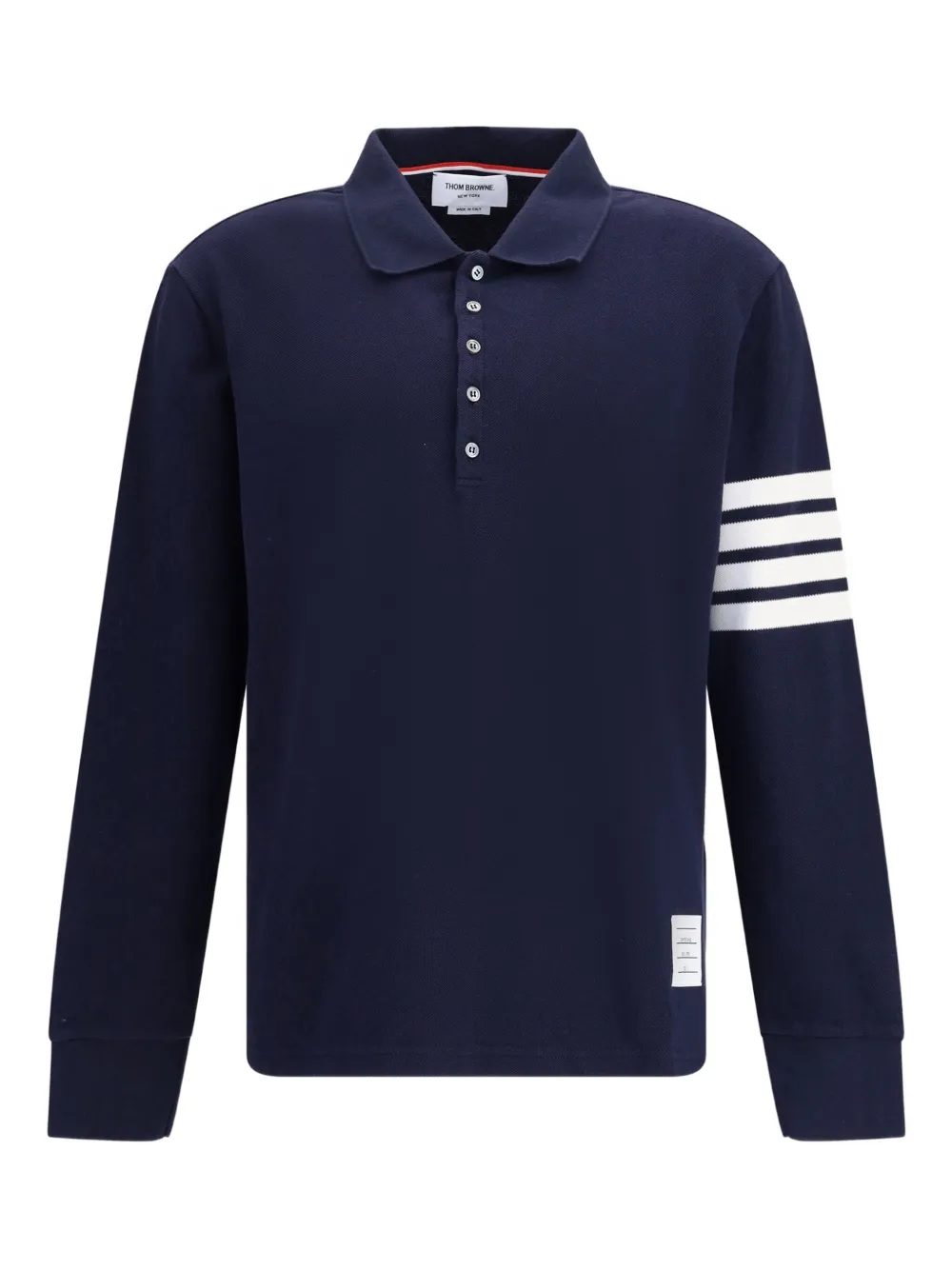 Thom Browne Polo con dettaglio a 4 righe - Blu