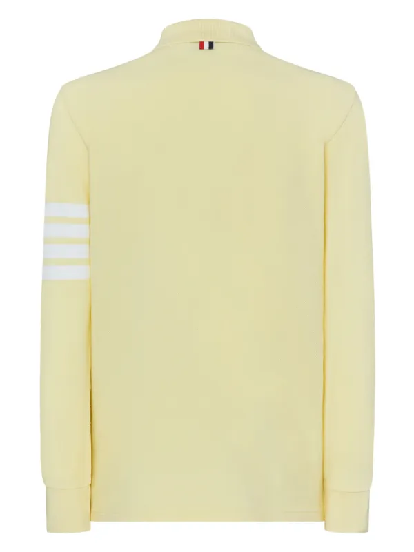 Thom Browne 4-Bar long-sleeve Polo Shirt | Yellow | FARFETCH PH