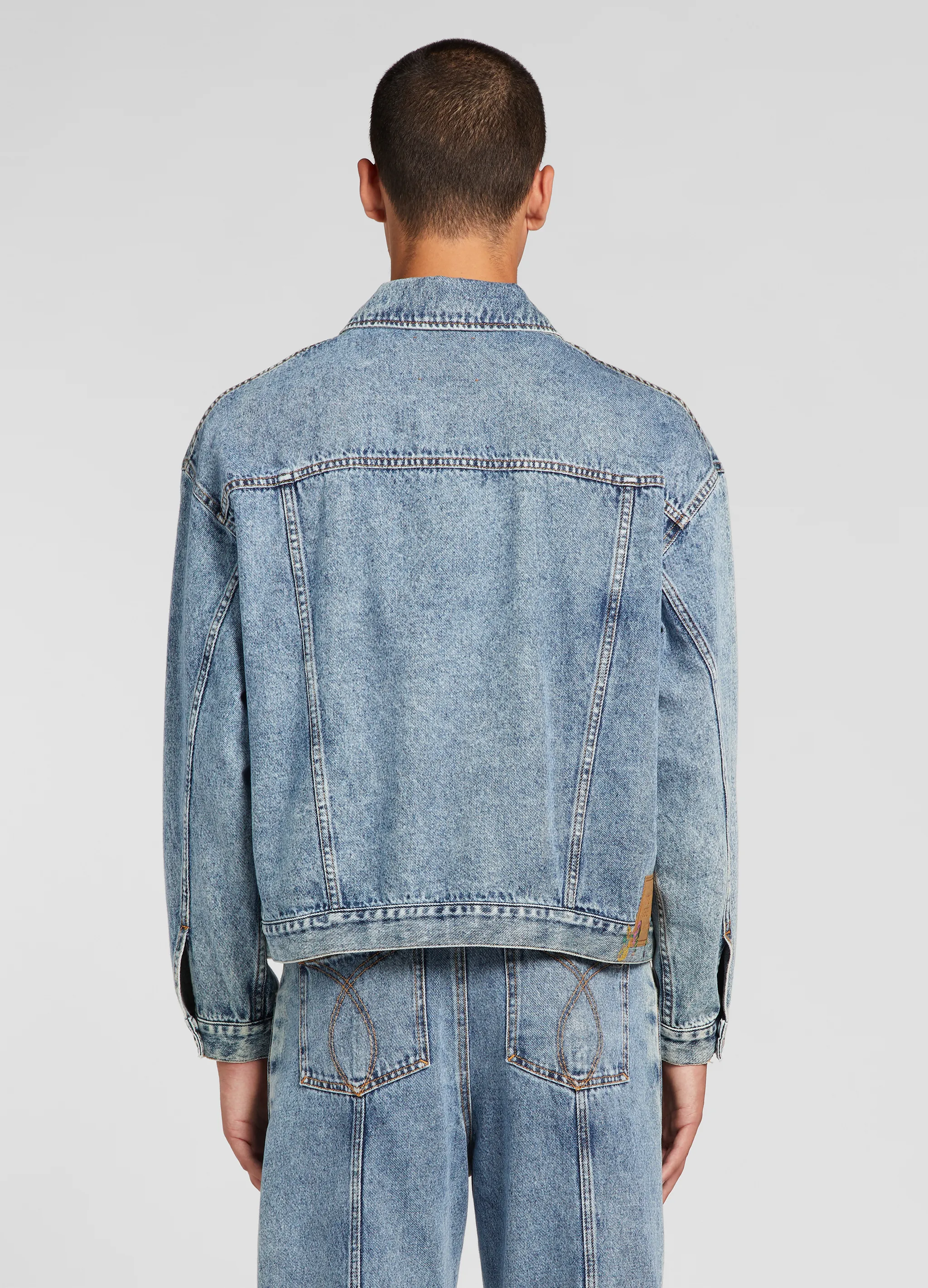MARBLE DENIM CABAN