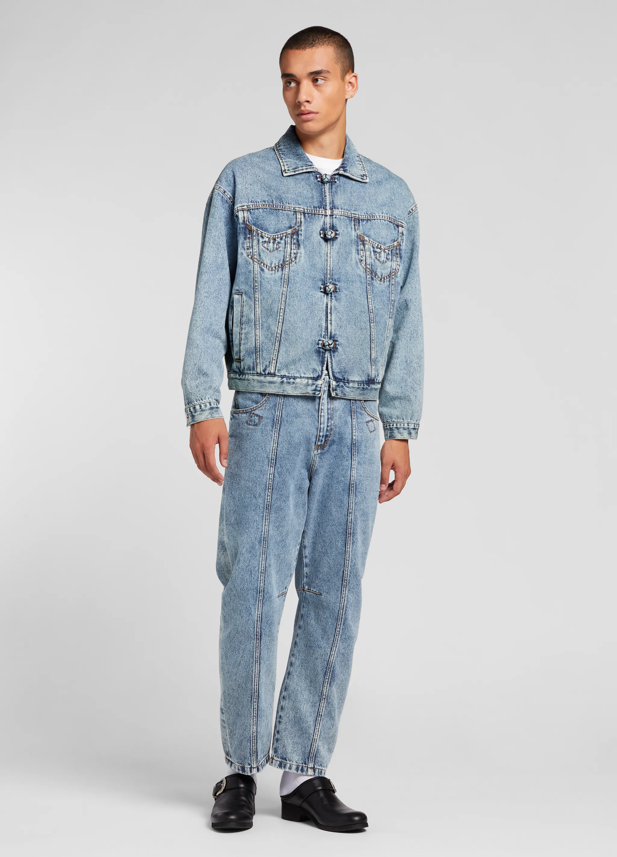 MARBLE DENIM CABAN