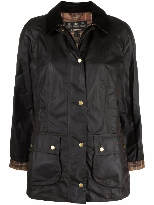 Barbour Gewachste Classic Beadnell Jacke Braun FARFETCH DE