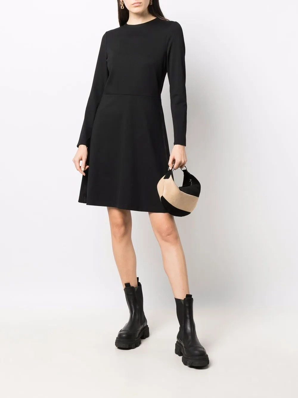 Image 2 of Calvin Klein long-sleeve shift jumper dress