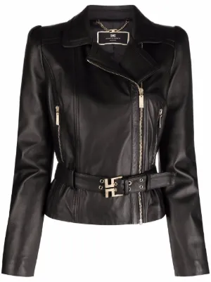 elisabetta franchi leather jacket