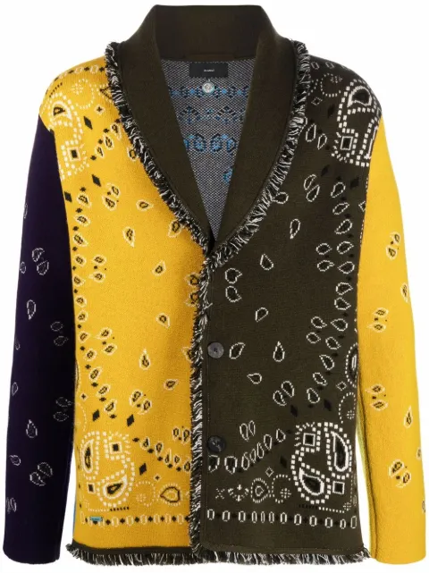 Alanui bandana patchwork cardigan