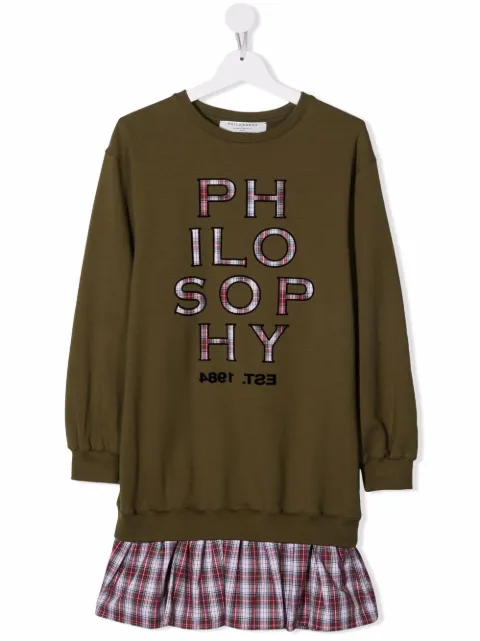 Philosophy Di Lorenzo Serafini Kids TEEN logo-print sweater dress