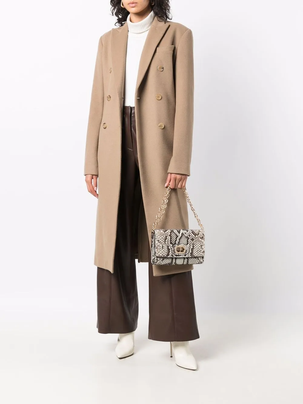 Dee Ocleppo Schoudertas met logoplakkaat - Beige