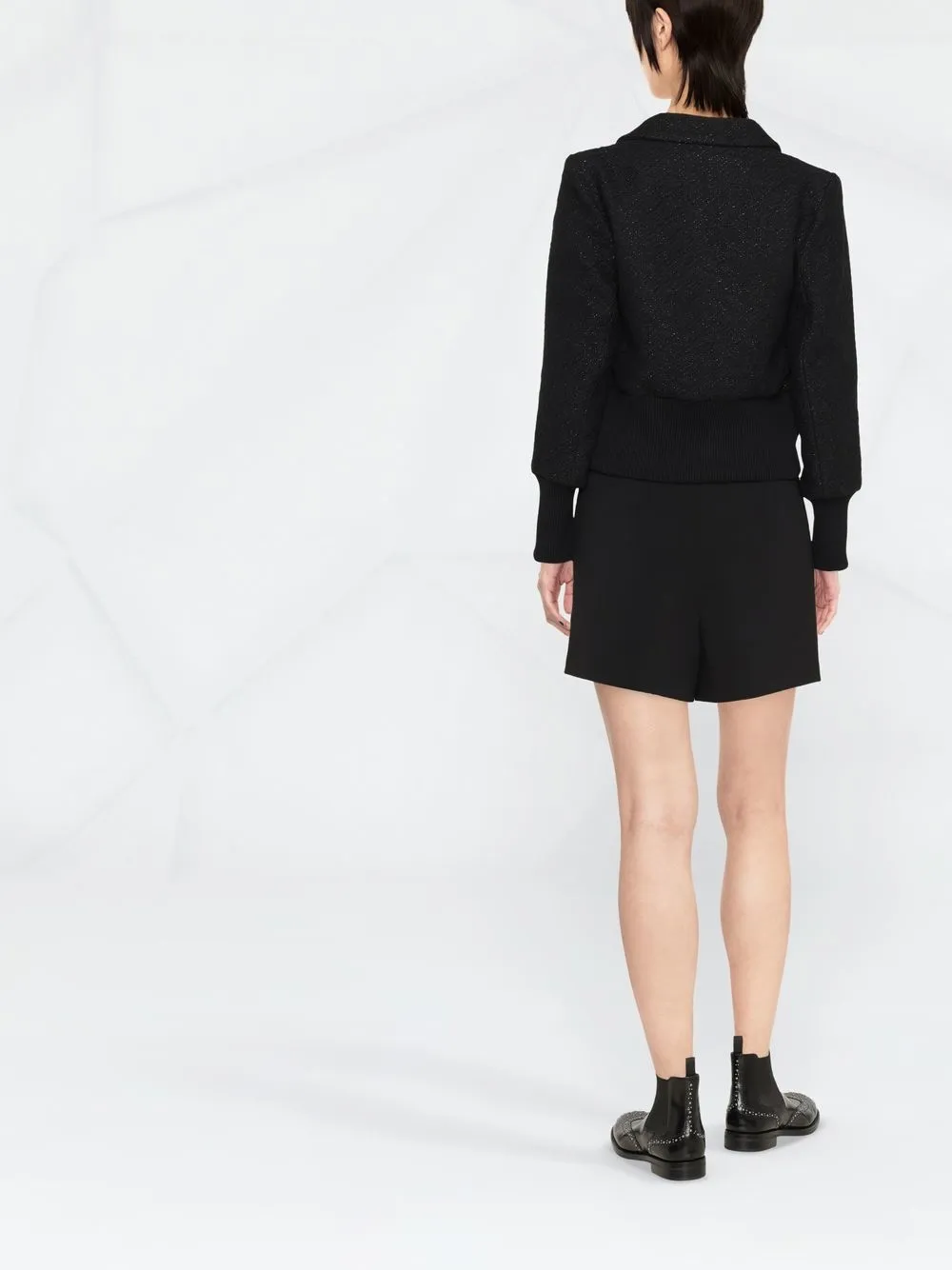 contrast tweed jacket maje