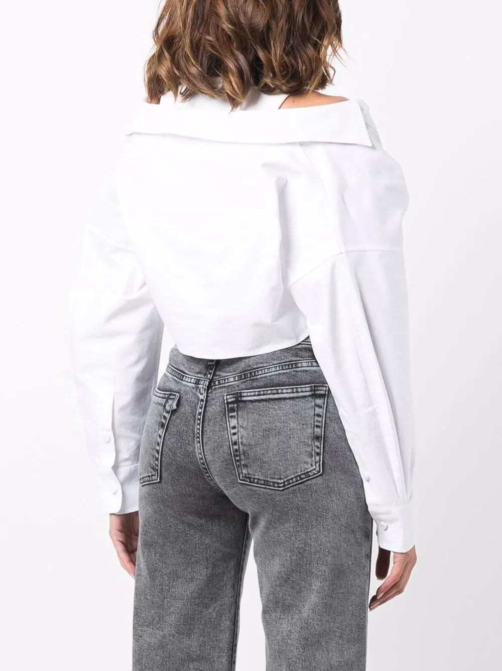 фото Alexanderwang.t укороченный топ с открытыми плечами