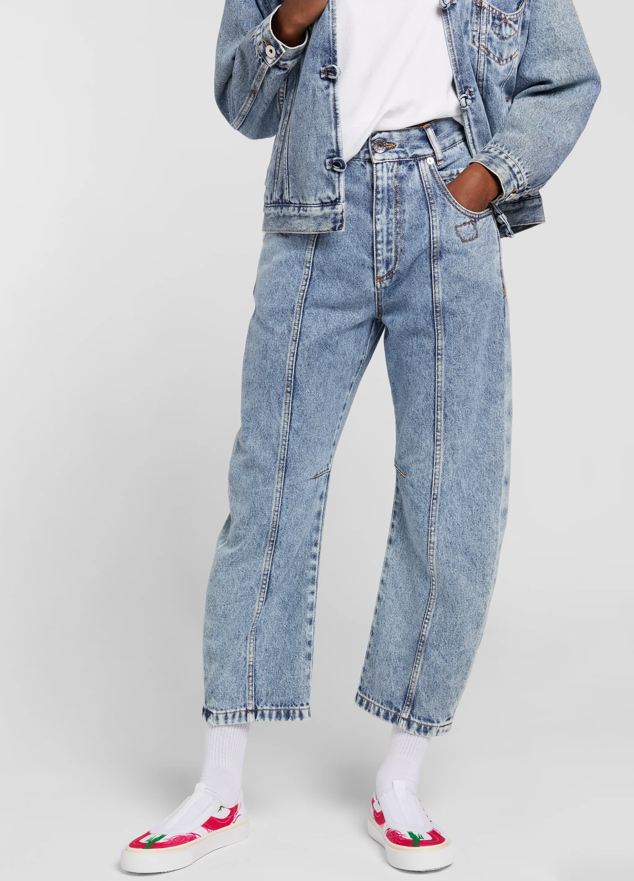 MARBLE DENIM PANTS