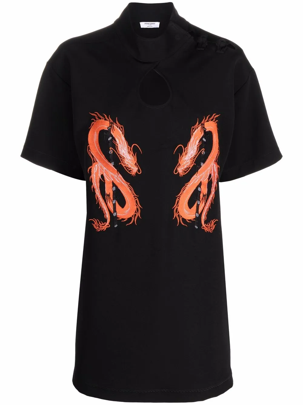 Opening Ceremony vestido Cheongsam con motivo Dragon - Negro