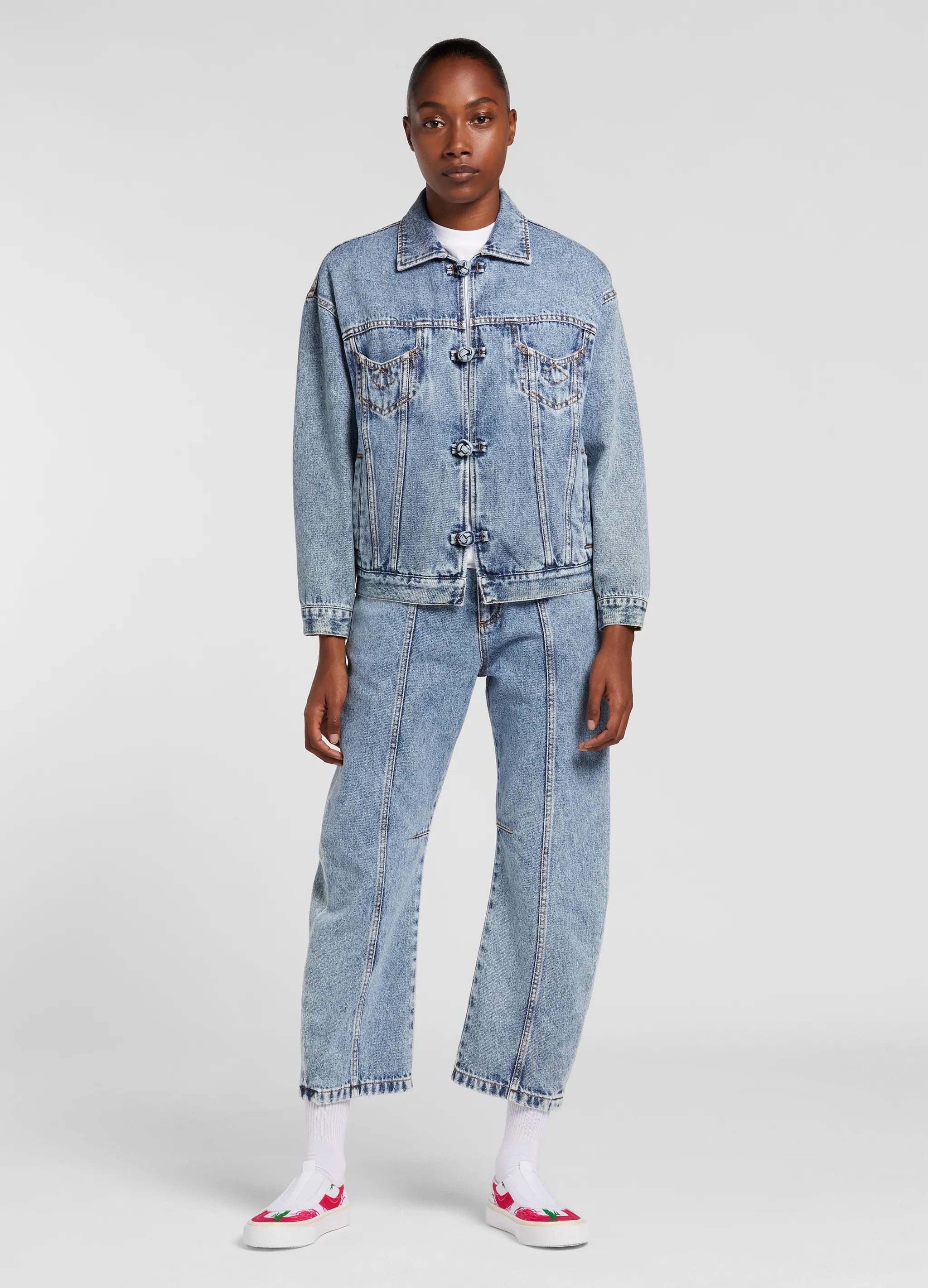 MARBLE DENIM CABAN