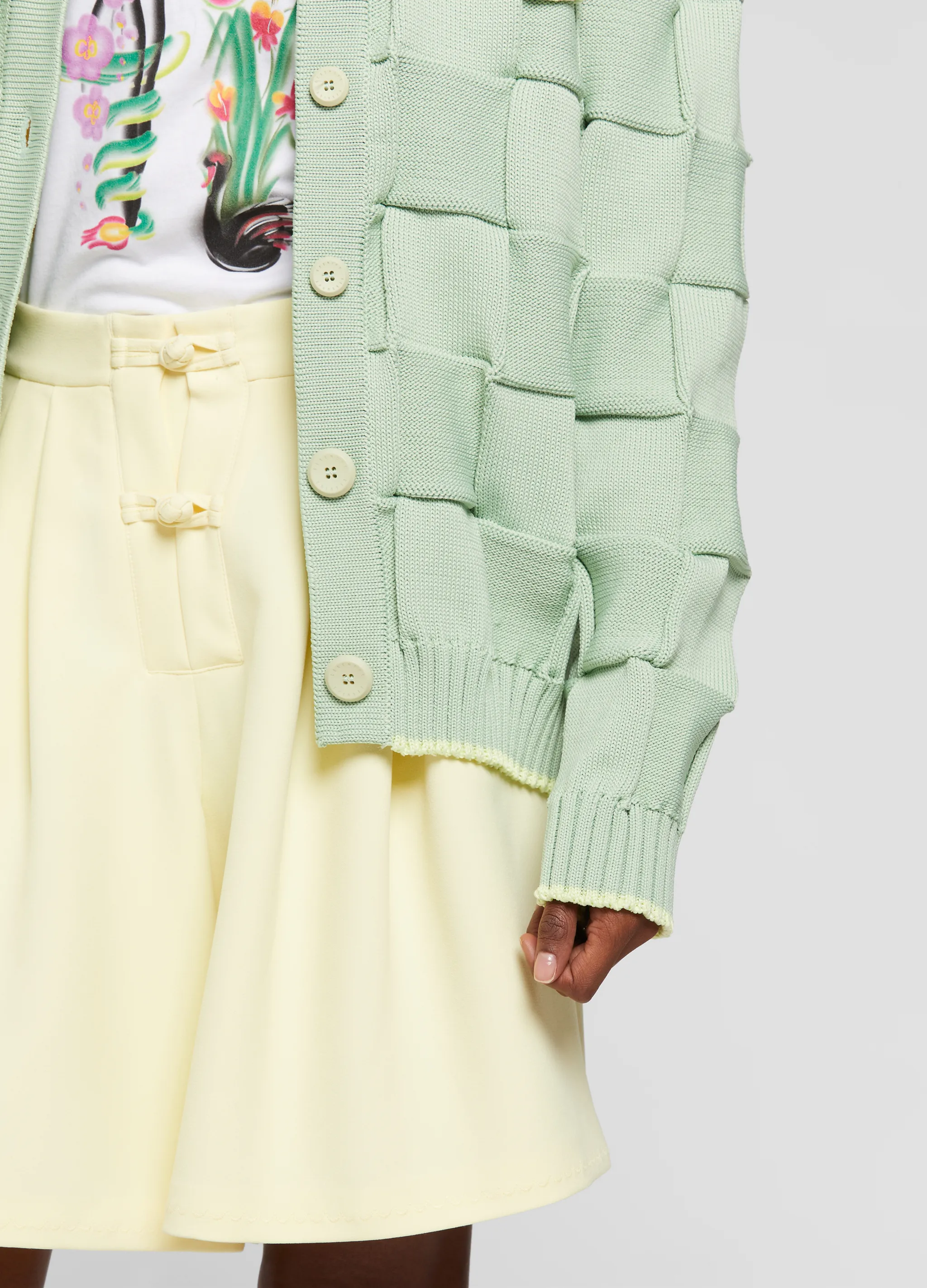 ALL OVER WEAVING BOX CARDIGAN