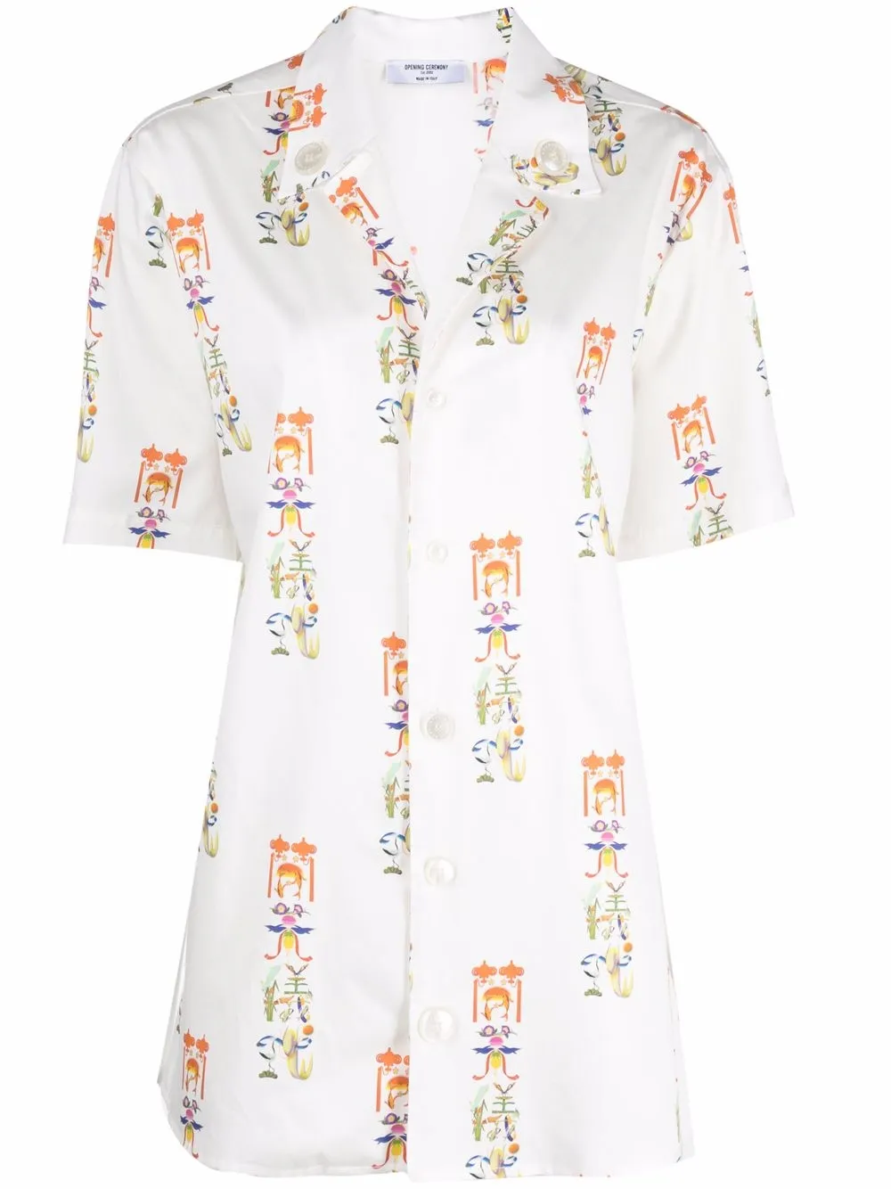 

Opening Ceremony camisa manga corta con estampado gráfico - Blanco