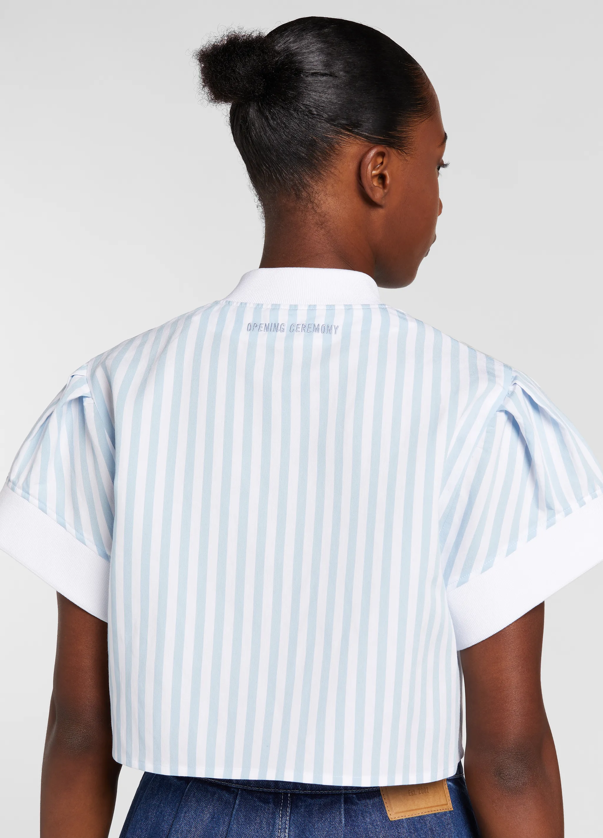 BIGSTRIPES PUFF SLEEVES SHIRT