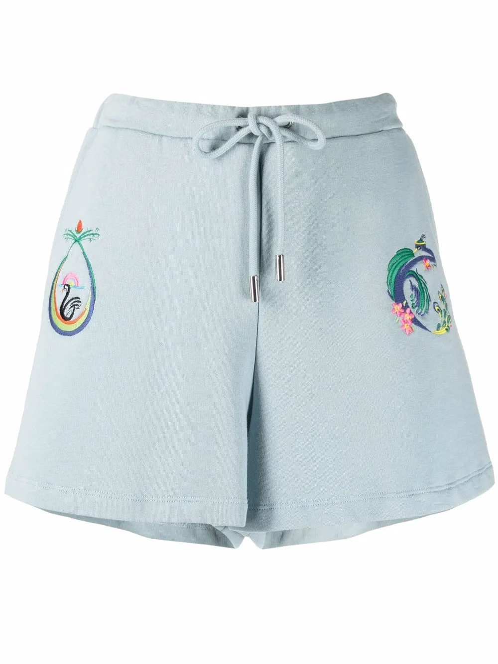 logo-embroidered track shorts