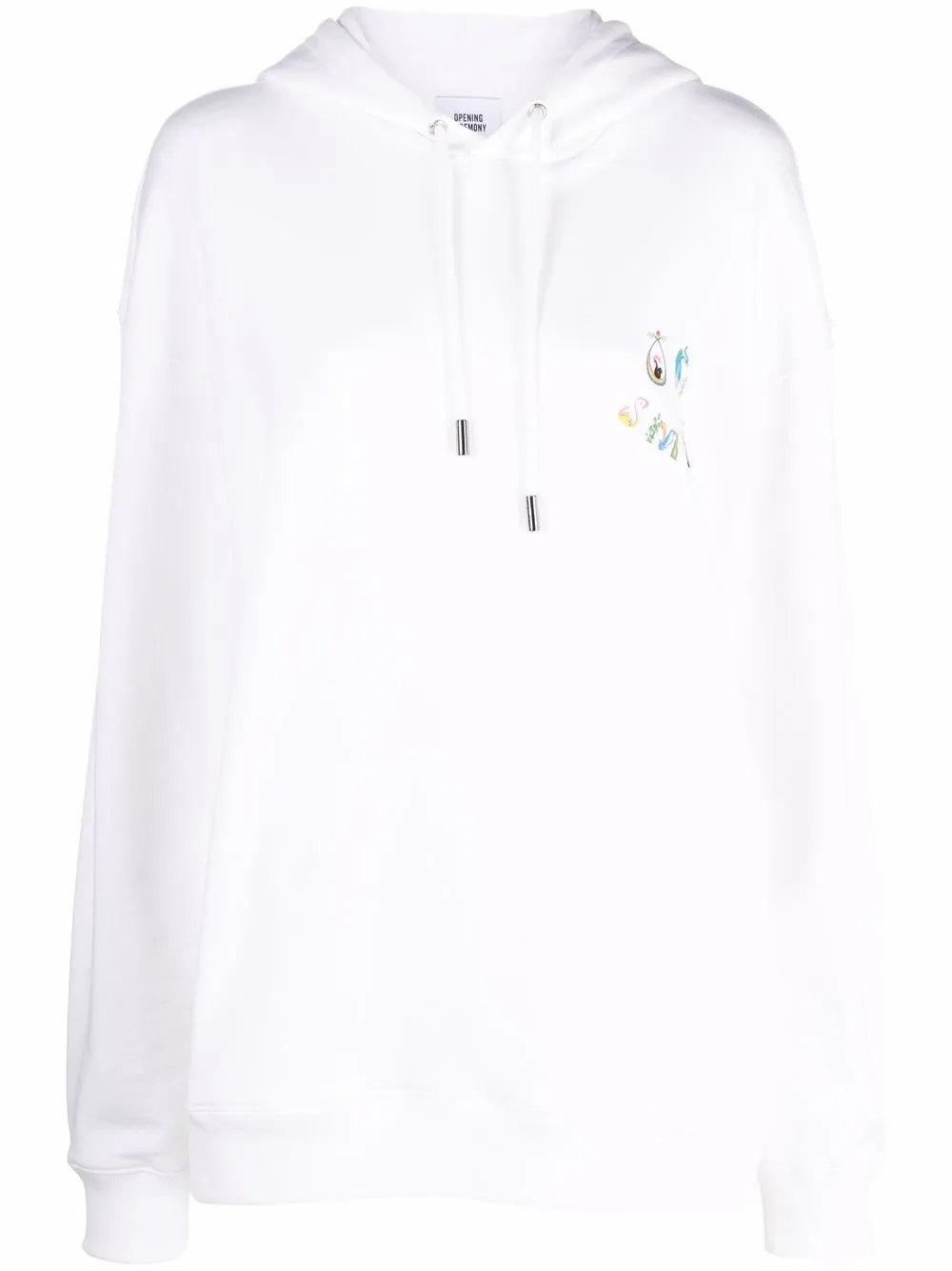 

Opening Ceremony sudadera OC Smile con capucha y logo - Blanco