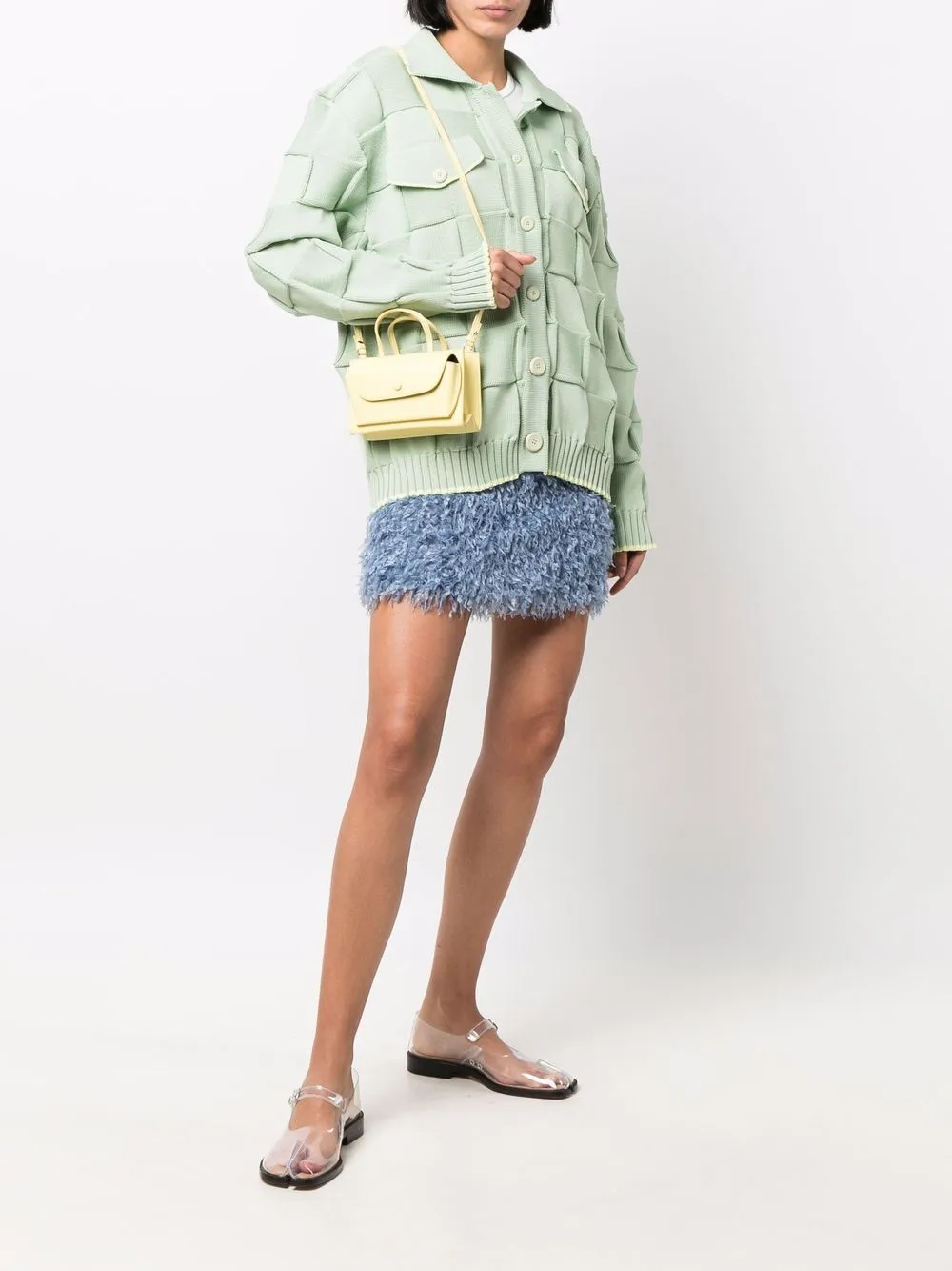 Opening Ceremony Mini-rok met textuur - Blauw