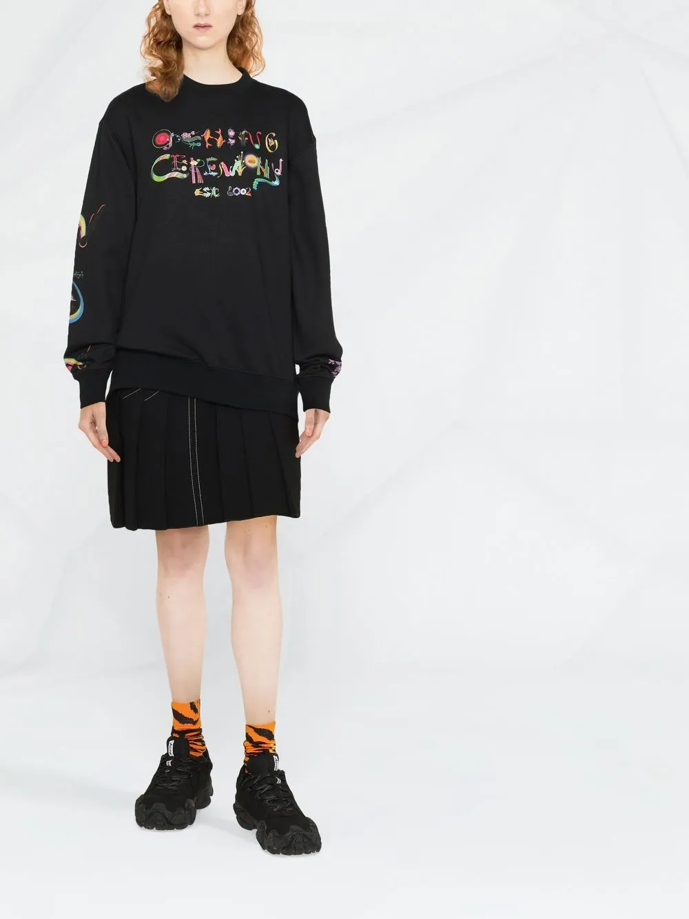 Opening Ceremony Sweater met logoprint - Zwart