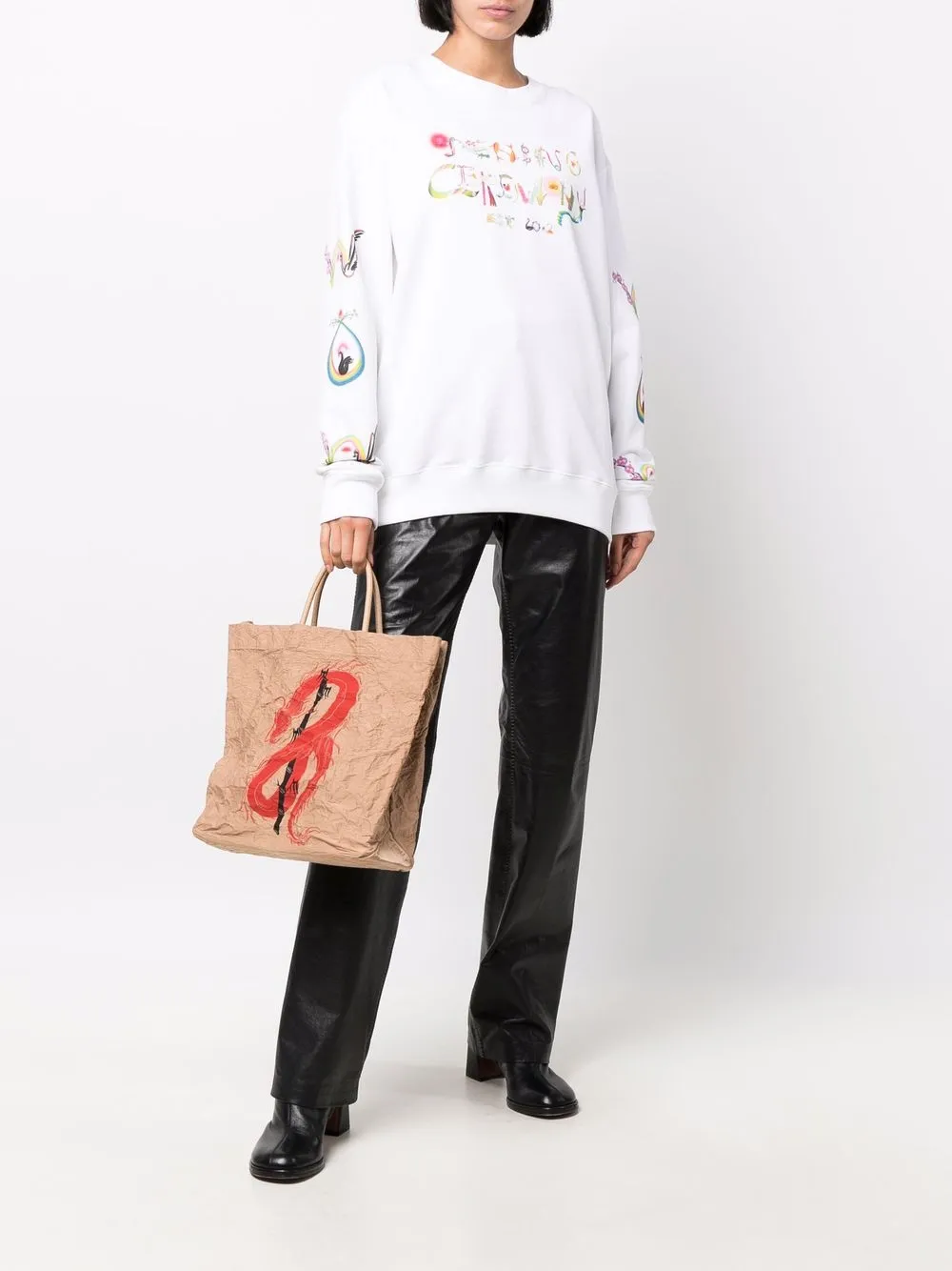 Opening Ceremony Sweater met ronde hals - Wit