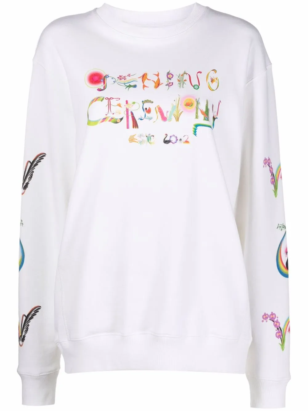 

Opening Ceremony sudadera con logo estampado - Blanco