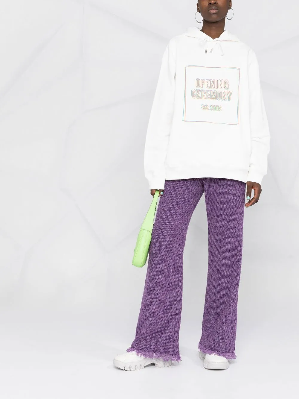 Opening Ceremony Hoodie met logo - Wit