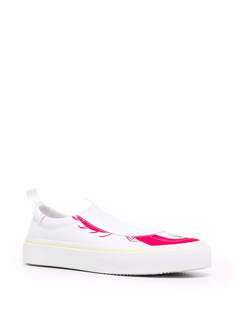 Opening Ceremony Sneakers met draakprint - Wit