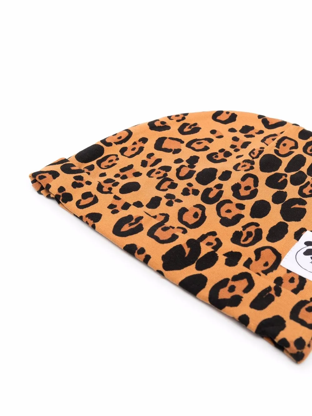 Image 2 of Mini Rodini leopard-print logo-patch beanie