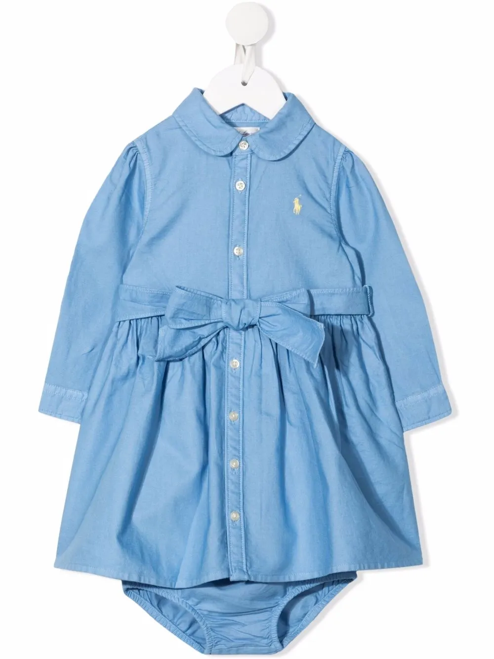 фото Ralph lauren kids платье-рубашка polo pony с бантом