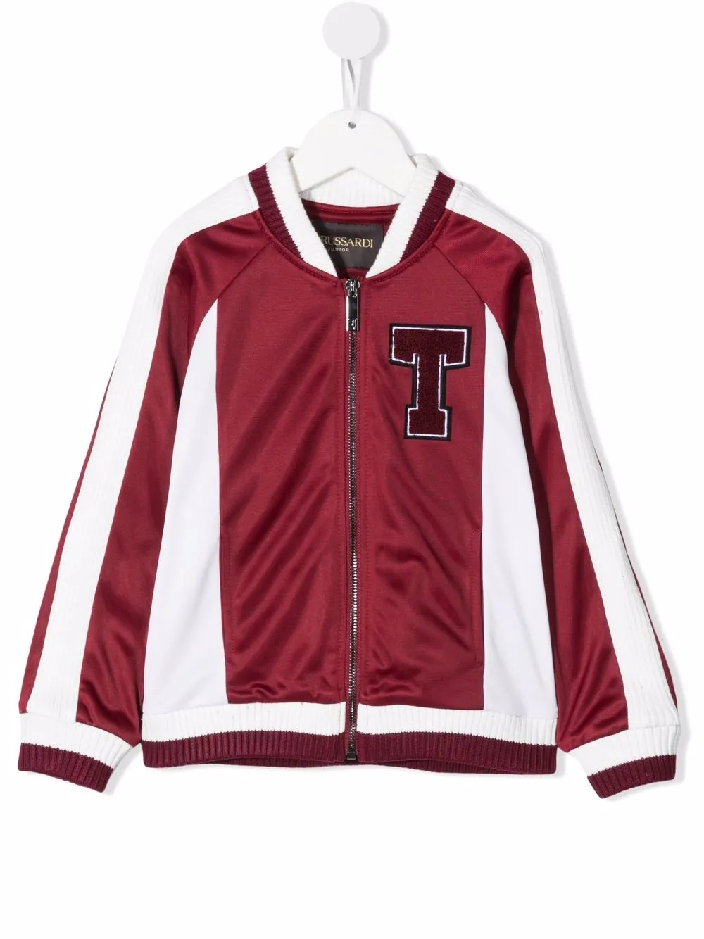 фото Trussardi junior бомбер в стиле колор-блок